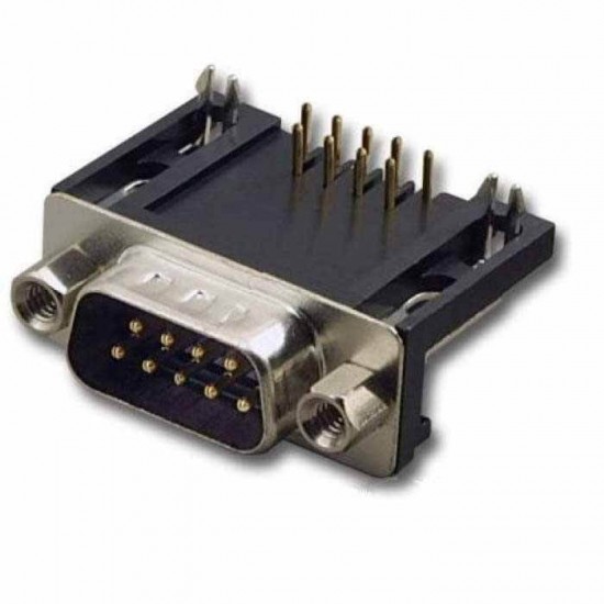 DB9 Male Connector Right Angle (PCB Mounting)