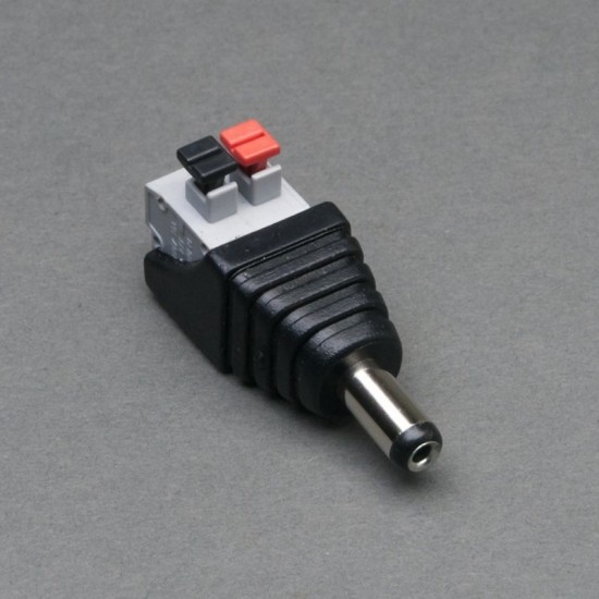 Male DC Power Jack push button 2 Pin Terminal -5.5x2.1MM