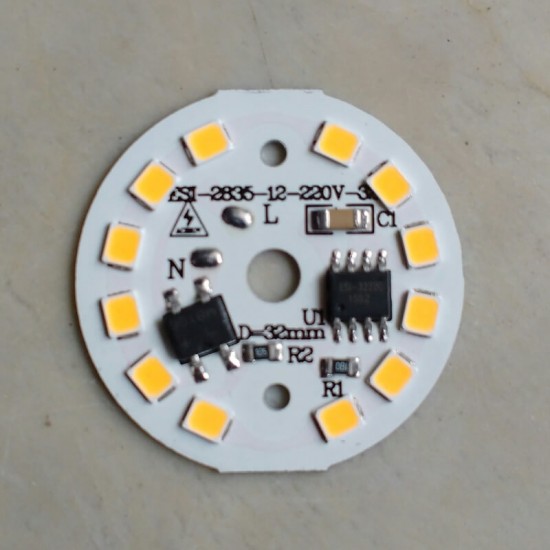 5 Watt DOB SMD LED with Heatsink-Warm White LED