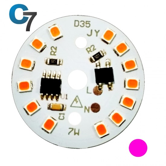 7 Watt DOB SMD LED with Heatsink-Pink LED