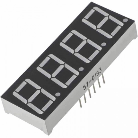 4 Digit Seven Segment Display Common Anode (Red)-0.56 Inch